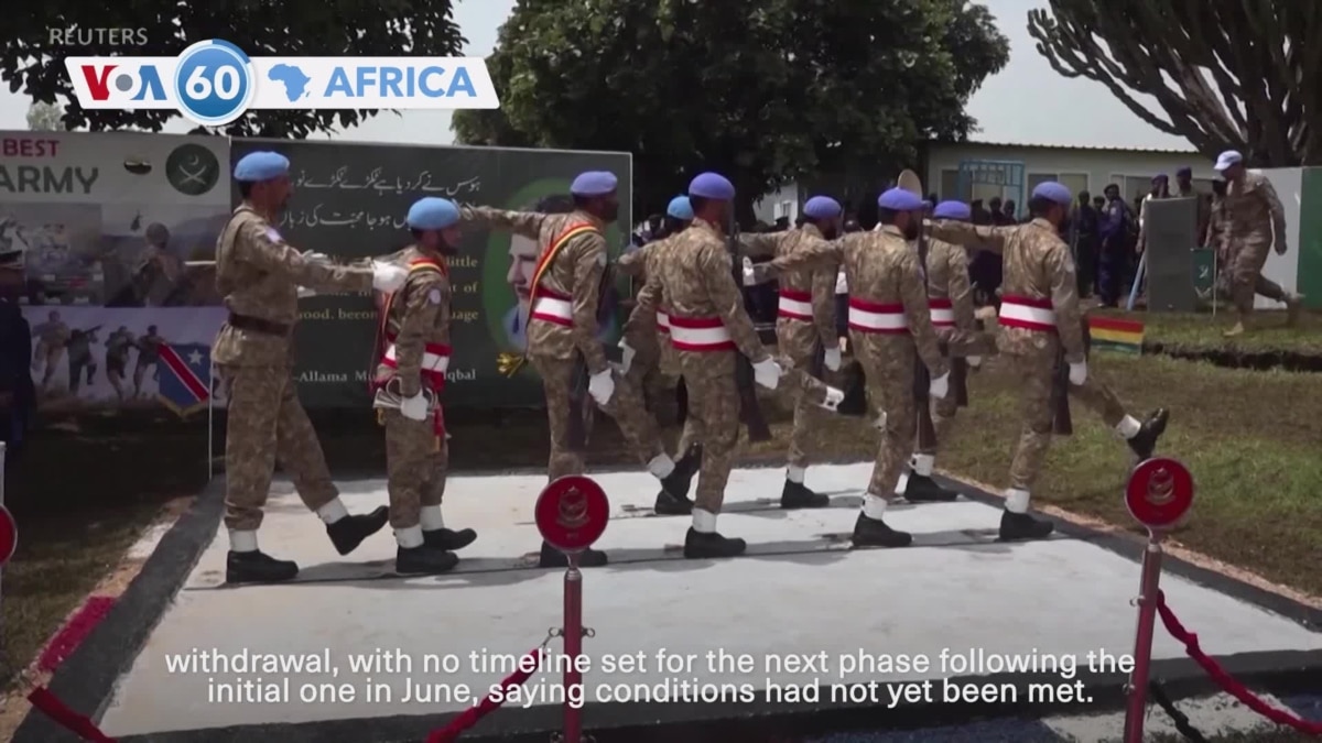 VOA60 Africa DRC UN Peacekeeping Mission To Pause Its Withdrawal