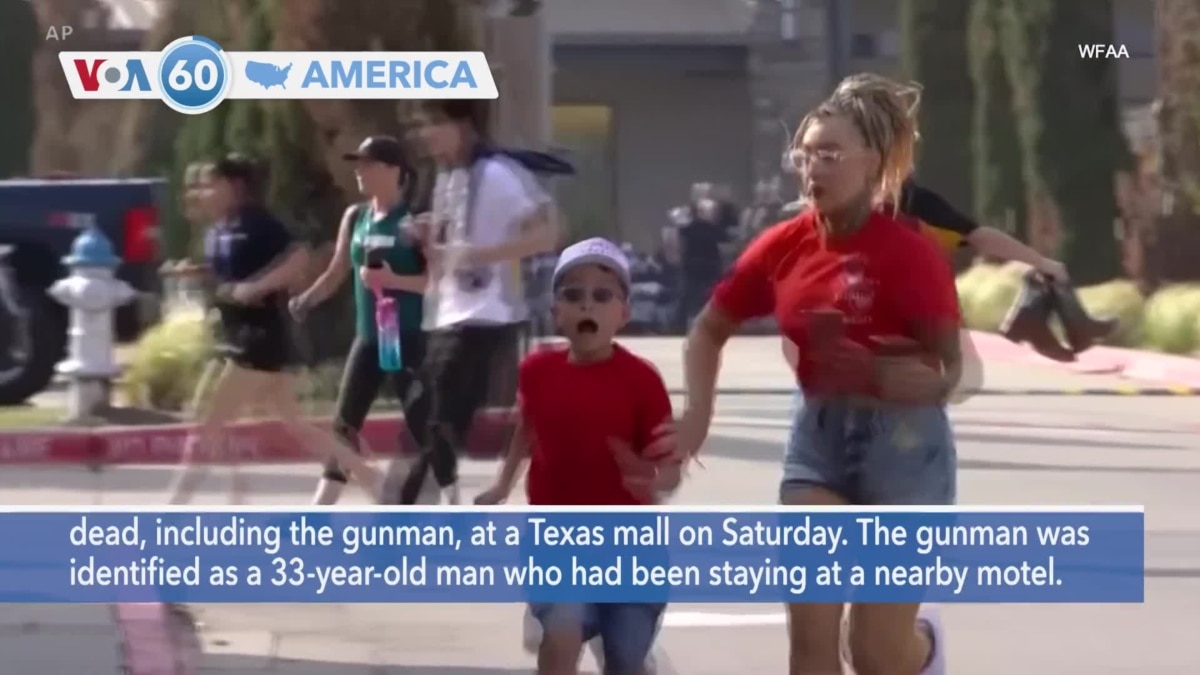 VOA60 America Texas Mall Shooting Prompts Biden To Renew Call For Gun