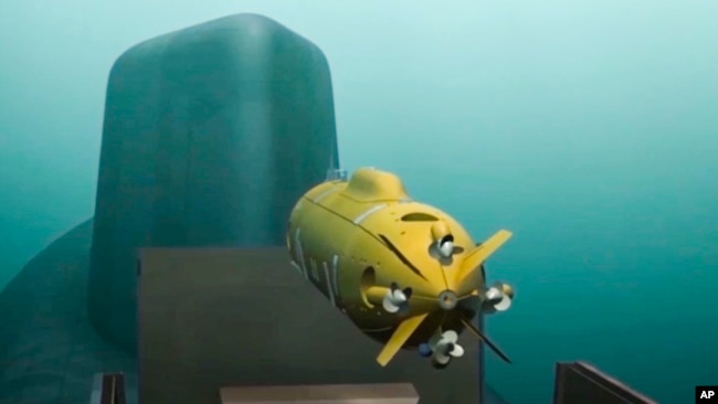 Simulación del dron submarino nuclear ruso.