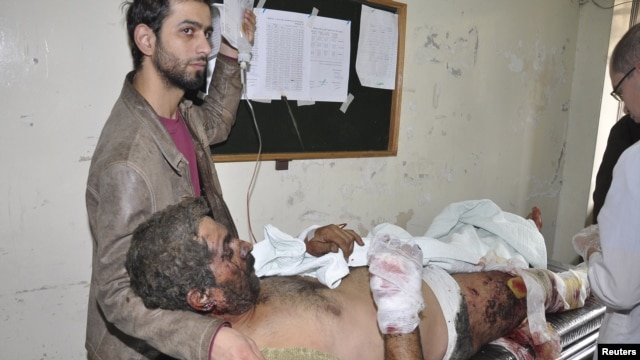 Umuntu Yakomeretse mu Gitero ca Bombe ku Murwa Mukuru wa Syria, Damas Ejo Ku Musi wa Gatatu, italiki 28 z'Ukwezi kw'Icumi na Rimwe, umwaka w'2012. 