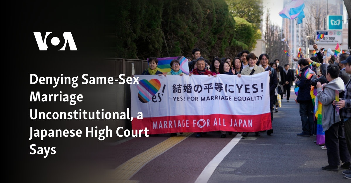 Denying Same Sex Marriage Unconstitutional A Japanese High Court Says