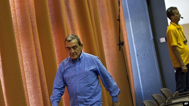 Mauricio Jaramillo, a spokesman and top leader of the Revolutionary Armed Forces of Colombia, or FARC, after a press conference in Havana, Cuba, Sept. 6, 2012.