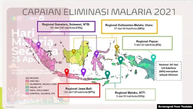 Kemenkes Indonesia Targetkan Bebas Malaria Pada 2030