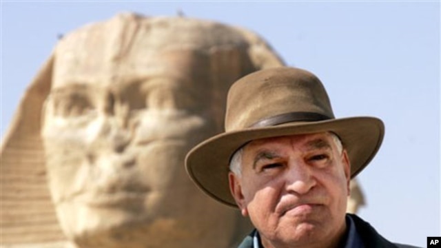 Zahi Hawass, head of the Egypt's Supreme Council of Antiquities, pictured above, resigned over what he considered a lack of security at the country's historic sites (file photo)