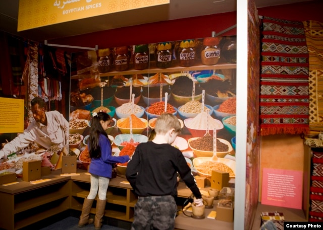 Visitors can smell the spices or fruits that are part of the exhibit on Muslim cultures, says Lizzy Martin, director of exhibit development and museum planning at the Children's Museum of Manhattan.