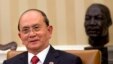 In front of a bust of Martin Luther King, Jr., Burma's President Thein Sein meets with President Barack Obama, not pictured, in the Oval Office of the White House in Washington, May 20, 2013.