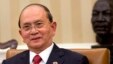 Presiden Burma Thein Sein saat berada di kantor Oval di Gedung Putih, Washington DC (20/5). Pemimpin Burma tersebut dijadwalkan akan bertemu dengan Mitch McConnel dan Harry Reid, anggota Kongres senior hari ini.