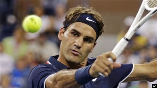 Petenis Roger Federer dalam salah satu pertandingan AS Terbuka. (Foto: Dok).