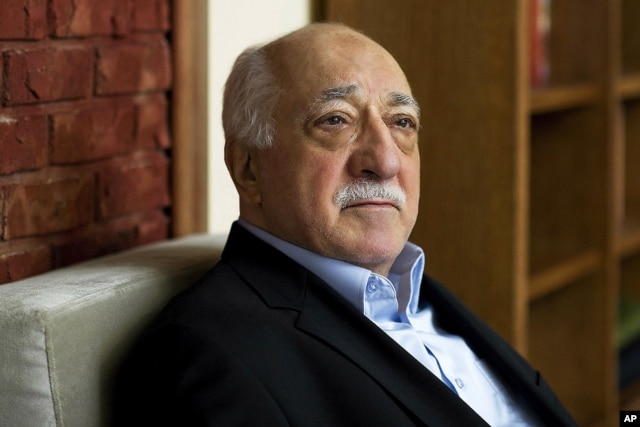 FILE - In this March 15, 2014, file photo, Turkish Islamic preacher Fethullah Gulen is pictured at his residence in Saylorsburg, Pa. Gulen is charged in Turkey with plotting to overthrow the government in a case his supporters call politically motivated.