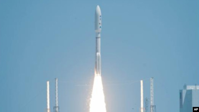 The Juno spacecraft launched aboard an Atlas V rocket from Space Launch Complex 41 at Cape Canaveral Air Force Station in Florida on Friday, Aug. 5, 2011