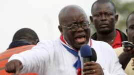 Ghana opposition leader Nana Akufo-Addo speaks during meeting in Accra to contest presidential election results, December 11, 2012