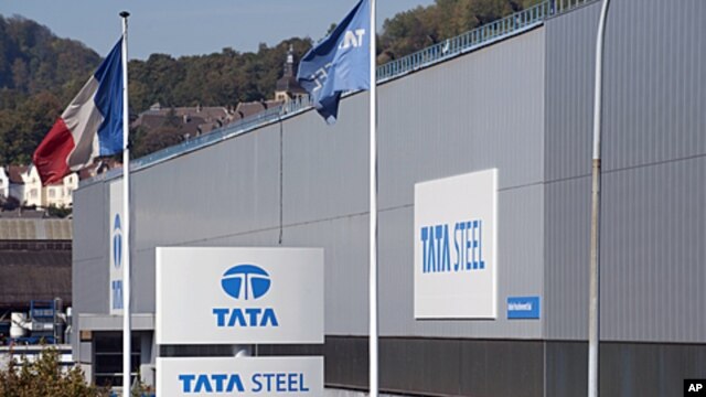 This picture shows the Tata Steel France Rail plant in the French northeastern town of Hayange, during the inauguration day of this rail facility on September 29, 2011.