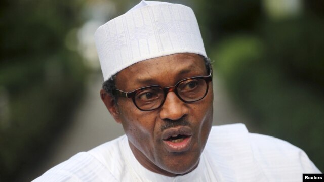 Former Nigerian military ruler Muhammadu Buhari speaks during an interview with Reuters at a private residence in Lagos, Nigeria, February 19, 2011.