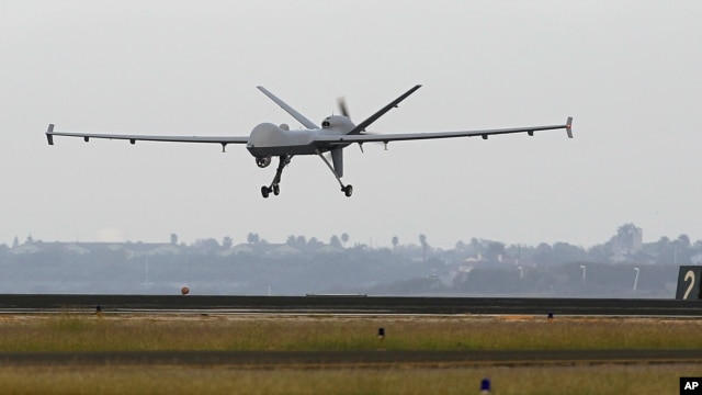 File photograph of a Predator B unmanned aircraft similar to U.S. drones used in Yemen.