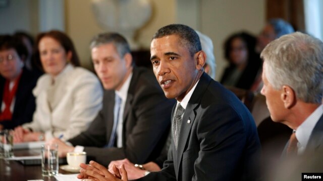 Tổng thống Obama họp tại Tòa Bạch Ốc, 4/3/2013.