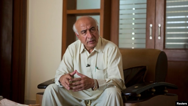 Abdul Malik, new chief minister of Baluchistan, gestures during an interview with Reuters in Islamabad, Pakistan, June 6, 2013. 