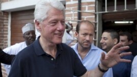 Former President Clinton during 2011 Africa visit, Lagos, Nigeria, March 2011.