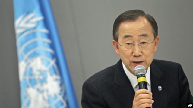 UN Secretary-General Ban Ki-moon attends a news conference in Brasilia, Brazil (File Photo - June 17, 2011)