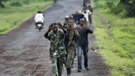 Wanajeshi waasi wa M23 wakiwa kaskazini mwa Goma.