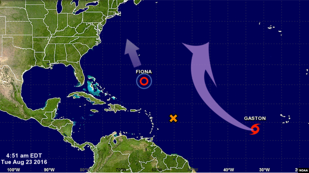 Tropical Storm Gaston and Tropical Depression Fiona