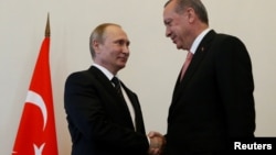 Владимир Путин и Реджеп Тайип Эрдоган. Санкт-Петербург, Россия. 9 августа 2016 г.