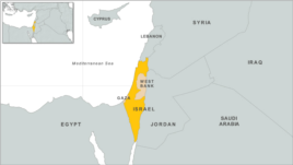 Israel, Gaza, West Bank map