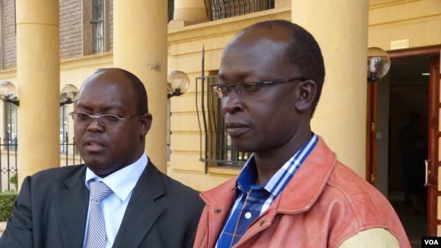 Defense attorney Kibe Mungai (l) and Walter Barasa (r) (Credit- James Shimanyula)