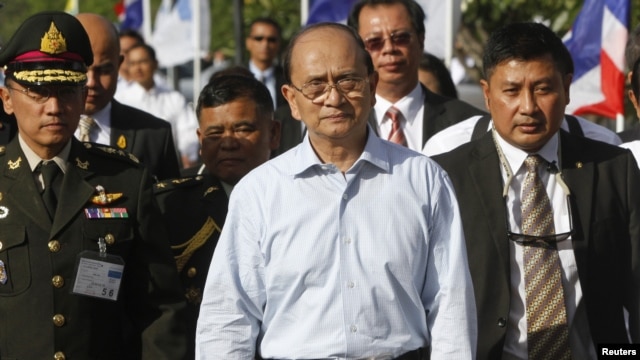 Burma's President Thein Sein (C), July 22, 2012.  