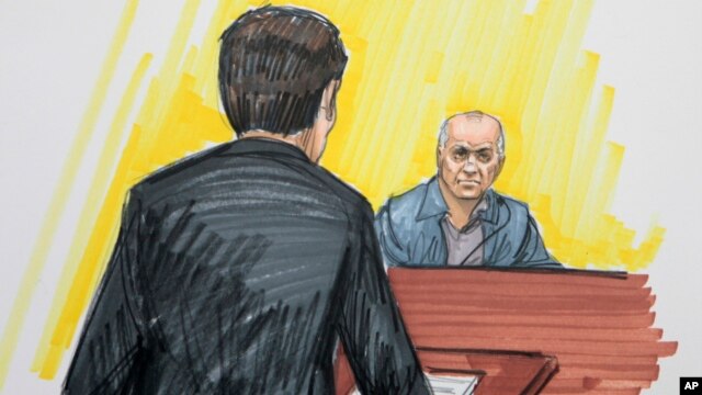 In this courtroom sketch, David Coleman Headley is shown in federal court Monday, May 23, 2011, in Chicago.