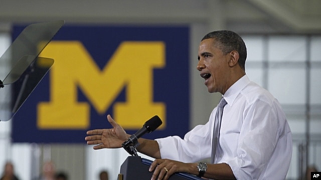 U.S. President Barack Obama delivers remarks on college affordability at the University of Michigan in Ann Arbor, Michigan, January 27, 2012.