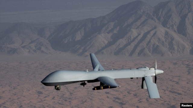An undated handout image courtesy of the U.S. Air Force shows a unmanned MQ-1 Predator drone.
