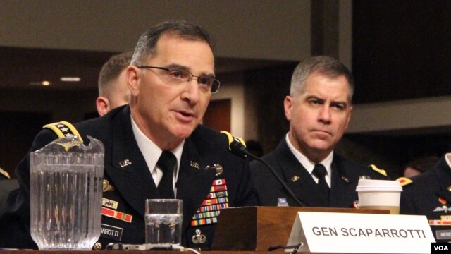 ĿƼ½º ½ºÄ³ÆÛ·ÎƼ ÁÖÇѹ̱º»ç·É°üÀÌ Áö³ 23ÀÏ »ó¿ø ±º»çÀ§¿øÈ¸ û¹®È¸¿¡¼ Áõ¾ðÇϰí ÀÖ´Ù. »çÁø = ÀÌÁöÇö VOA ÀÎÅϱâÀÚ. (ÀÚ·á»çÁø)