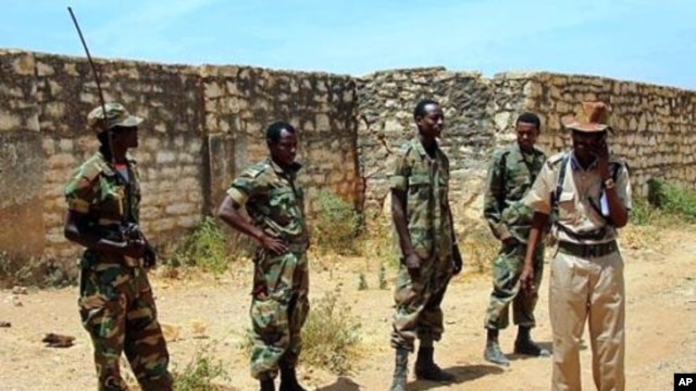 Ethiopian soldiers patrol in the town of Baidoa in Somalia (file photo).