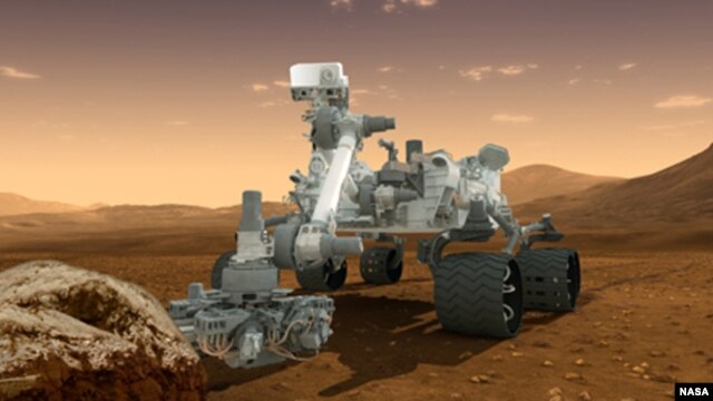 El robot Curiosity está dotado de una decena de instrumentos científicos, entre ellos un laboratorio químico.