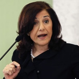 Bouthaina Shaaban, adviser of Syria's President Bashar al-Assad, speaks at a news conference in Damascus, Mar 24, 2011