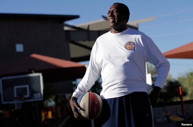 FILE - Former Harlem Globetrotter and Basketball Hall of Famer Meadow "Meadowlark" Lemon poses for a portrait in Scottsdale, Arizona, Dec. 7, 2010.