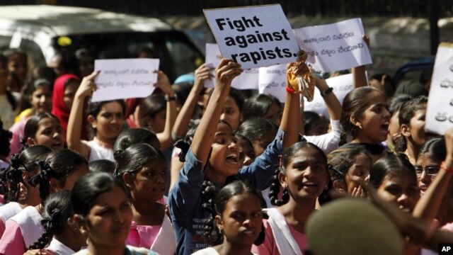 Students participate in a protest rally, in Hyderabad, India, December 31, 2012. 
