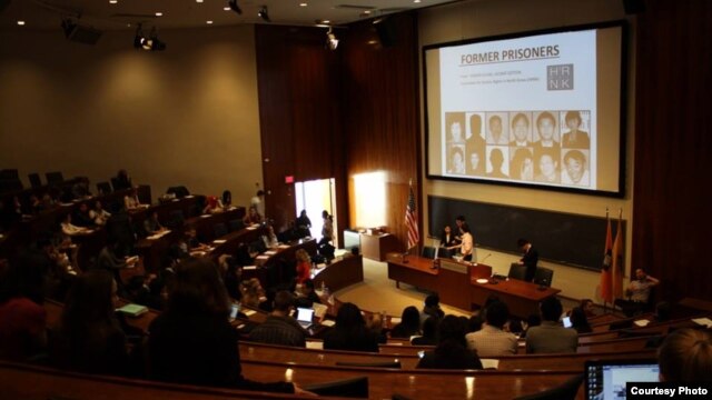 미국 프린스턴대학의 북한인권 학생단체 'PNKHR'이 23일 '북한의 인권: 가망은 없는가?' 란 주제로 대학연합 토론회를 열었다. PNKHR 제공.