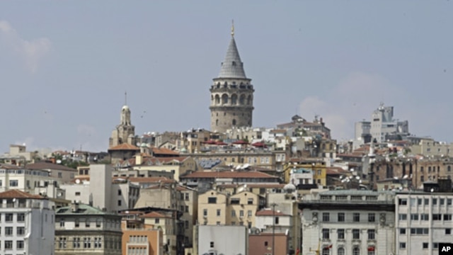 Historic Galata Tower in Istanbul, Turkey, July 21, 2010.