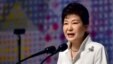 FILE - South Korean President Park Geun-hye delivers a speech.