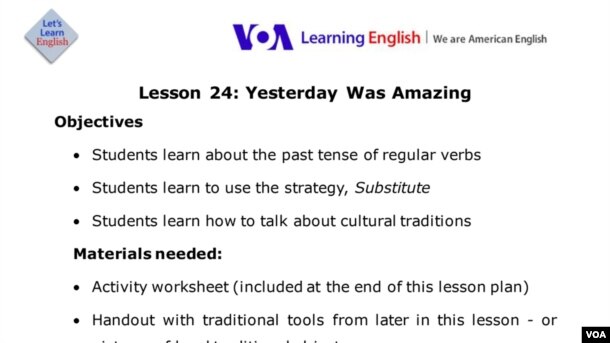 Lesson Plan - Lesson 24