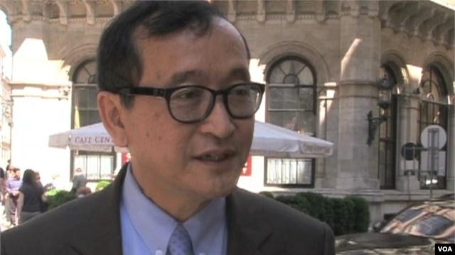 Cambodian opposition leader Sam Rainsy