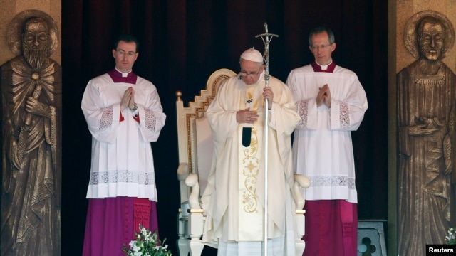 Đức Giáo Hoàng cử hành thánh lễ ở Colombo, Sri Lanka, ngày 14/1/2015.