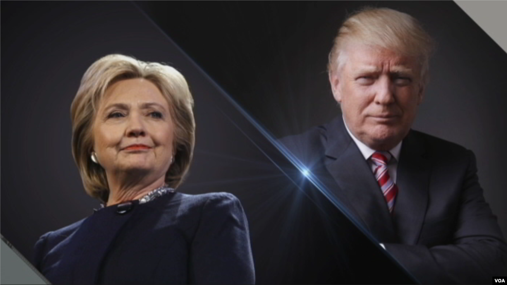 Republican U.S. presidential nominee Donald Trump and Democratic U.S. presidential nominee Hillary Clinton
