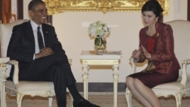 Tổng thống Obama hội đàm với Thủ tướng Thái Lan Yingluck Shinawatra ở Bangkok, 18/11/12