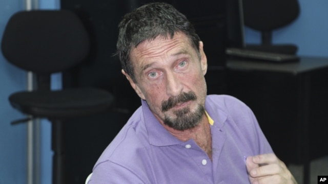 In this image released by Guatemala's National Police, software company founder John McAfee is pictured after being arrested for entering the country illegally in Guatemala City, December 5, 2012.