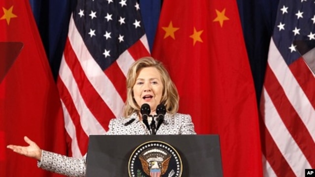U.S. Secretary of State Hillary Clinton speaks during the third annual U.S.-China Strategic and Economic Dialogue (S&ED) at the Department of the Interior in Washington May 9, 2011.