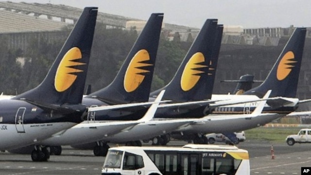 Jet Airways aircrafts sit on the tarmac at the Santacruz domestic airport terminal in Mumbai, India (2009 File)