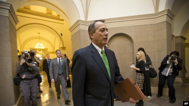Le président de la Chambre des Représentants, John Boehner (1er jan. 2013)