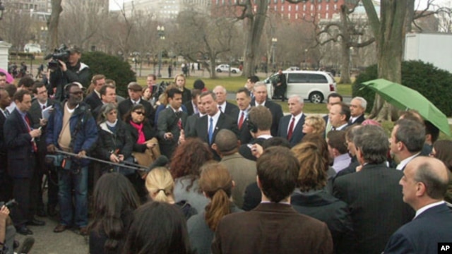 Democratic governors after White House meeting with President Barack Obama, February 25, 2011